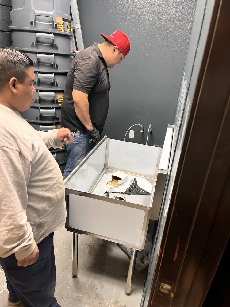 Commercial plumbing and sink installation in Saint Michael